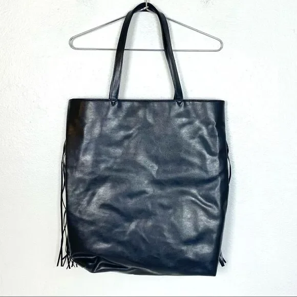 Victoria’s Secret Black Fringe Tote Bag - Picture 3 of 5